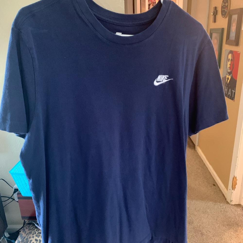 Nike Dark Blue Tee with White Logo